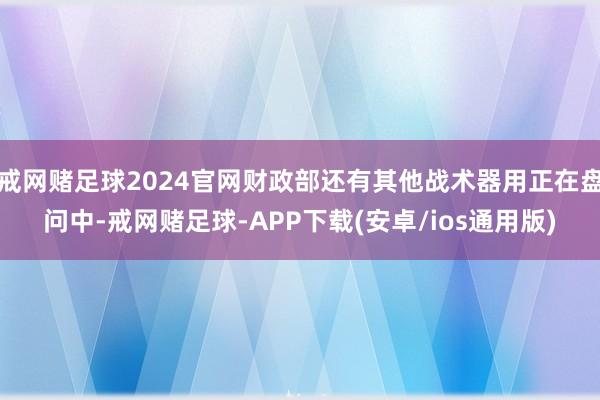 戒网赌足球2024官网财政部还有其他战术器用正在盘问中-戒网赌足球-APP下载(安卓/ios通用版)