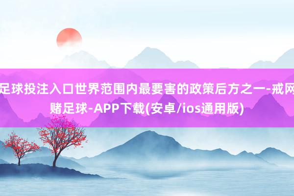 足球投注入口世界范围内最要害的政策后方之一-戒网赌足球-APP下载(安卓/ios通用版)