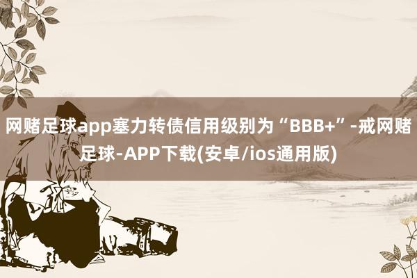 网赌足球app塞力转债信用级别为“BBB+”-戒网赌足球-APP下载(安卓/ios通用版)