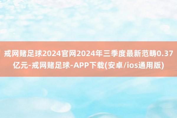 戒网赌足球2024官网2024年三季度最新范畴0.37亿元-戒网赌足球-APP下载(安卓/ios通用版)