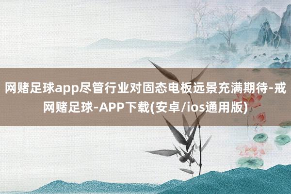 网赌足球app　　尽管行业对固态电板远景充满期待-戒网赌足球-APP下载(安卓/ios通用版)