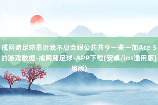 戒网赌足球最近我不息会跟公共共享一些一加Ace 5的游戏数据-戒网赌足球-APP下载(安卓/ios通用版)