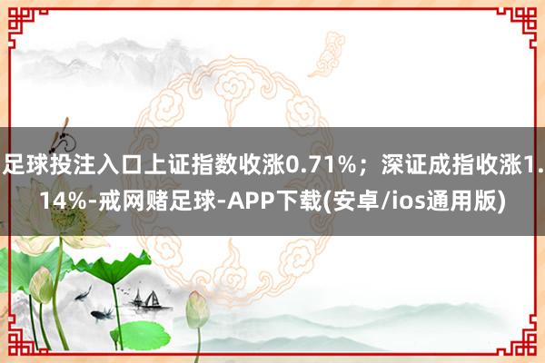 足球投注入口上证指数收涨0.71%；深证成指收涨1.14%-戒网赌足球-APP下载(安卓/ios通用版)