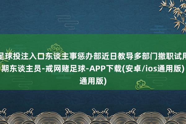 足球投注入口东谈主事惩办部近日教导多部门撤职试用期东谈主员-戒网赌足球-APP下载(安卓/ios通用版)